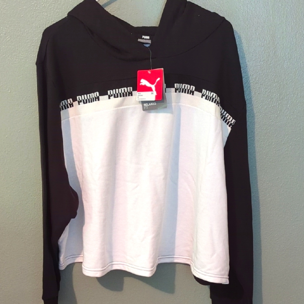 Puma Hoodie 3X NWT Blk/Wht